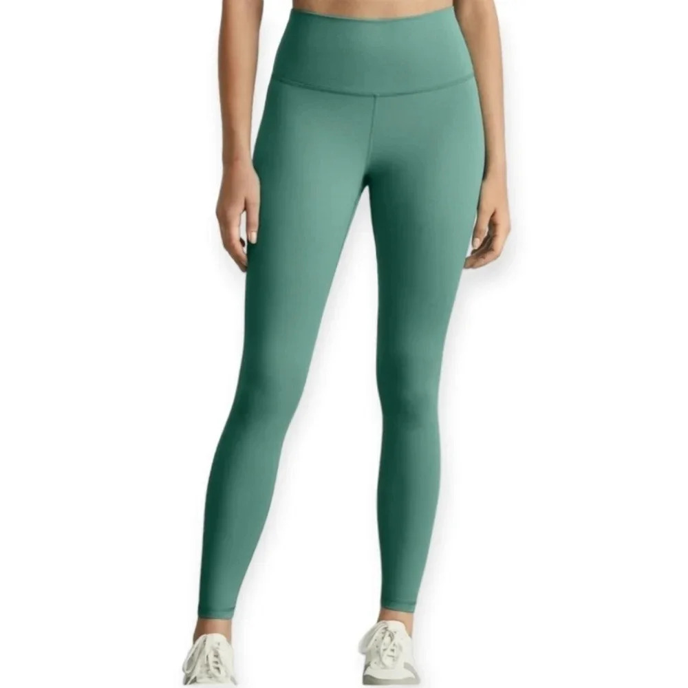 Everlane Perform Ankle High Rise Leggings in Dark Mint Green Medium